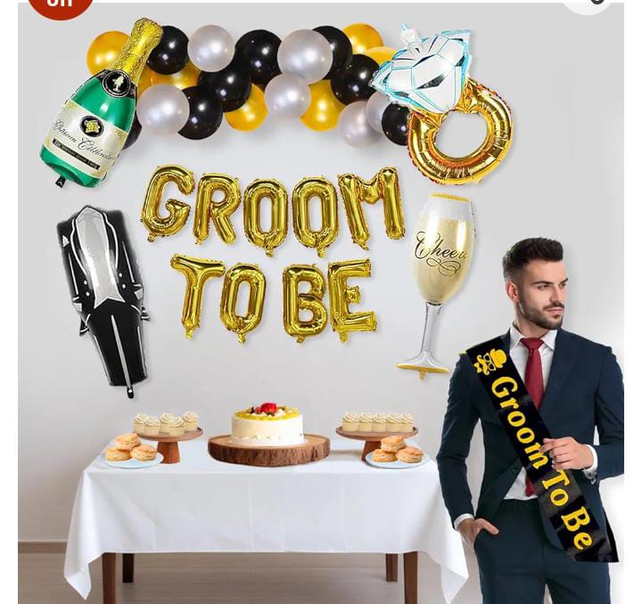 Groom to be props (100rs) , sash (50rs)